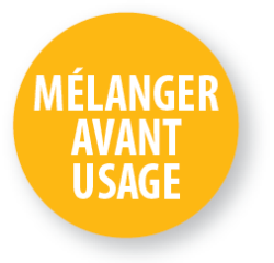 Pastilles contrôle “Mélanger avant usage” Ø40 – Rouleau de 500 ex