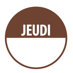 Rouleau de pastilles adhésives - Jeudi + zone de texte - 500 ex