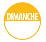 Pastilles d'inventaire "Dimanche" Repositionnables - Lot de 500 ex