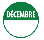 Pastilles d'inventaire "Décembre" Repositionnables - Lot de 500 ex