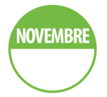 Pastilles d'inventaire "Novembre" Repositionnables - Lot de 500 ex