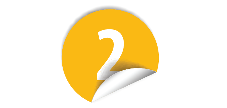 Rouleau de pastilles adhésives - Chiffre Numéro 2 - 500 ex