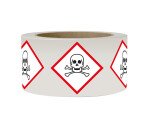 Rouleau pictos - CLP - Matières toxiques GHS06 - 250 ex