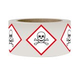 Rouleau pictos - CLP - Matières toxiques GHS06 - 250 ex