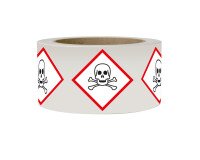Rouleau pictos - CLP - Matières toxiques GHS06 - 250 ex