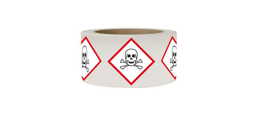 Rouleau pictos - CLP - Matières toxiques GHS06 - 250 ex