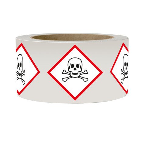 Rouleau pictos - CLP - Matières toxiques GHS06 - 250 ex