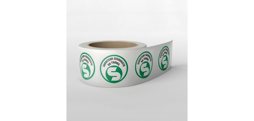 Rouleau pictos - Sauveteur Secouriste du Travail - 250 ex  - 50 mm