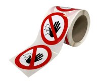 Rouleau de pictos - Accès interdit - P001 - ISO 7010 - 250 ex  - 25 mm