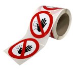 Rouleau de pictos - Accès interdit - P001 - ISO 7010 - 250 ex  - 50 mm
