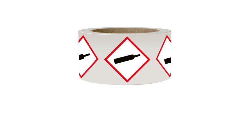 Rouleau de pictos - Gaz sous pression - GHS04 - 250 ex