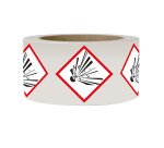 Rouleau de pictos - Matières explosives - GHS01 - 250 ex