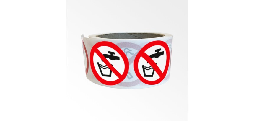 Rouleau pictos - Eau non potable - P005 - ISO 7010 - 250 ex  - 25 mm