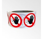 Rouleau de pictos - Accès interdit - P001 - ISO 7010 - 250 ex  - 50 mm
