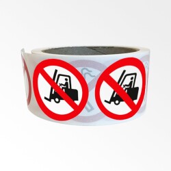 Rouleau de pictos - Interdiction véhicules industriels - 250 ex  - 25 mm