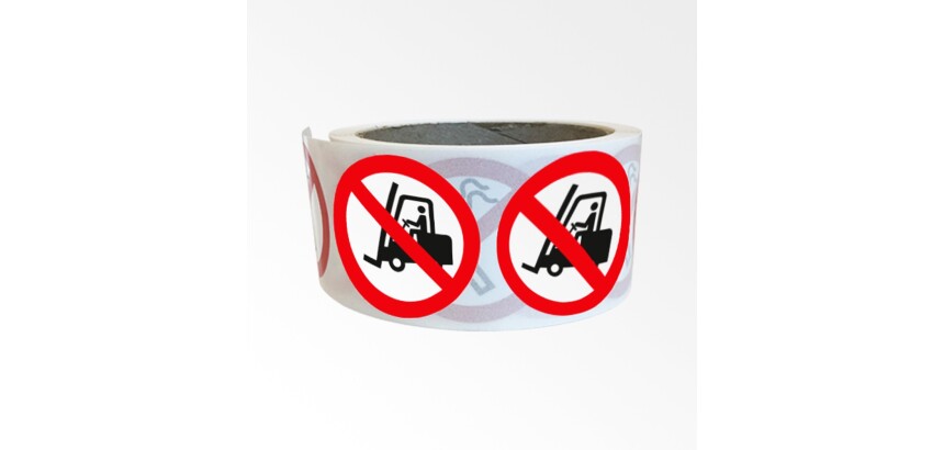 Rouleau de pictos - Interdiction véhicules industriels - 250 ex  - 25 mm