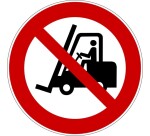 Rouleau de pictos - Interdiction véhicules industriels - 250 ex  - 25 mm