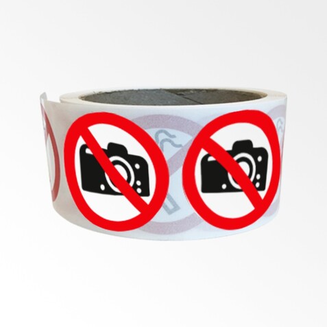 Rouleau de pictos - Interdiction de photographier - 250 ex  - 25 mm