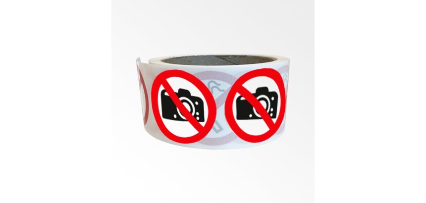 Rouleau de pictos - Interdiction de photographier - 250 ex  - 50 mm