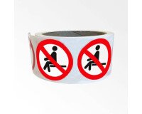 Rouleau de pictos - Interdiction de s'asseoir - 250 ex  - 25 mm