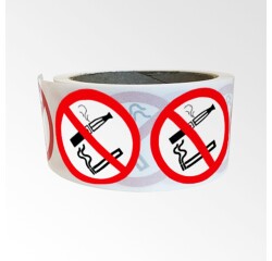 Rouleau de pictos - Interdiction fumer vapoter - P002 - ISO 7010