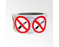 Rouleau de pictos - Interdiction de vapoter - P002 - ISO 7010  - 25 mm