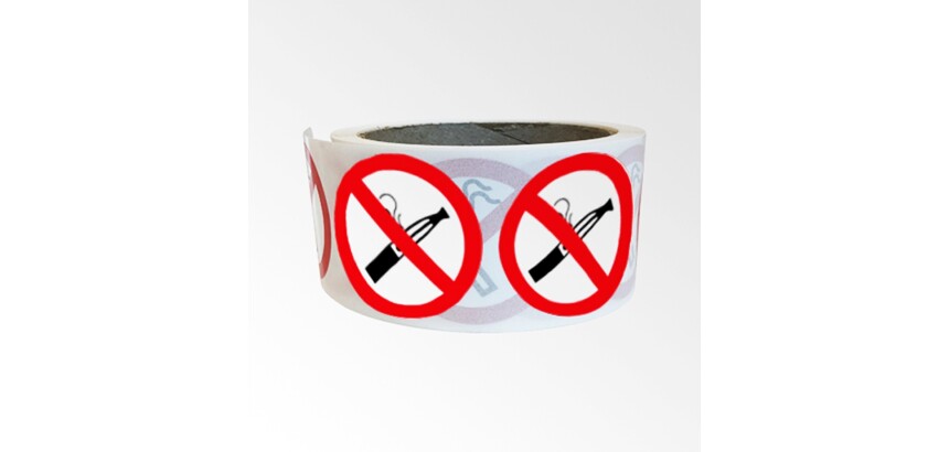 Rouleau de pictos - Interdiction de vapoter - P002 - ISO 7010  - 50 mm