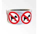 Rouleau pictos - Interdit aux chiens - P021 - ISO 7010 - 250 ex  - 25 mm