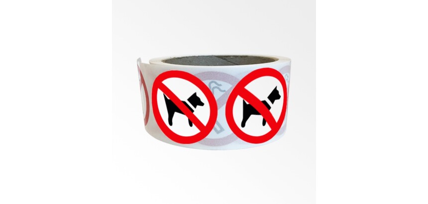 Rouleau pictos - Interdit aux chiens - P021 - ISO 7010 - 250 ex  - 25 mm