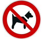 Rouleau pictos - Interdit aux chiens - P021 - ISO 7010 - 250 ex  - 25 mm