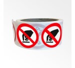 Rouleau de pictos Interdiction de toucher - P010- ISO 7010 - 250 ex  - 25 mm