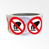 Rouleau de pictos Interdiction de toucher - P010- ISO 7010 - 250 ex  - 25 mm