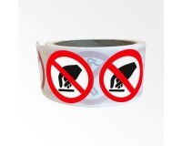 Rouleau de pictos Interdiction de toucher - P010- ISO 7010 - 250 ex  - 25 mm