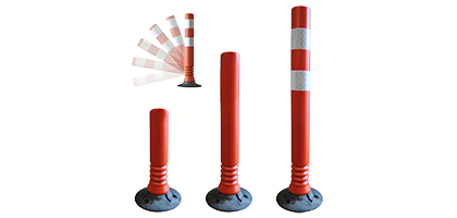 Balise de jalonnement - Flexible - Polyéthylène - Orange  - 1000 mm