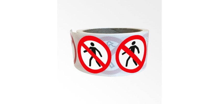 Rouleau pictos - Interdit aux piétons - P004 - ISO 7010 - 250 ex  - 50 mm