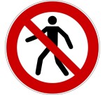 Rouleau pictos - Interdit aux piétons - P004 - ISO 7010 - 250 ex  - 50 mm