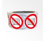Rouleau de Pictos d'Interdiction - Ne pas obstruer - P023  - 25 mm
