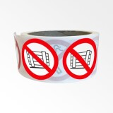 Rouleau de Pictos d'Interdiction - Ne pas obstruer - P023  - 25 mm