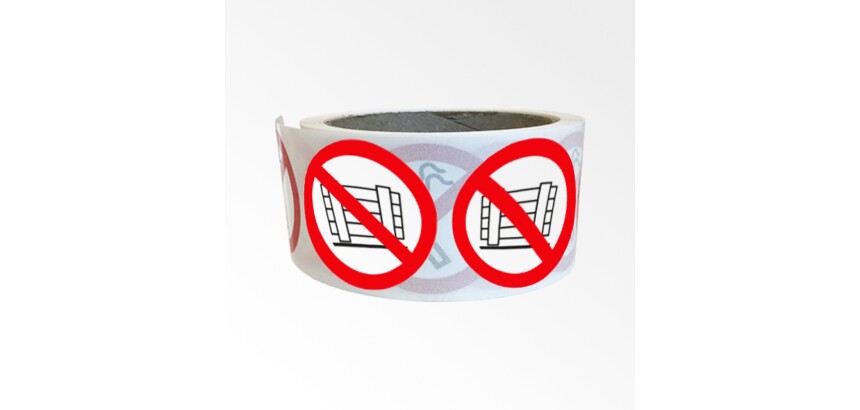 Rouleau de Pictos d'Interdiction - Ne pas obstruer - P023  - 25 mm