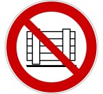 Rouleau de Pictos d'Interdiction - Ne pas obstruer - P023  - 25 mm