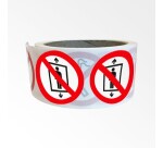 Rouleau de pictos - Ne pas utiliser l'ascenseur - 250 ex  - 25 mm