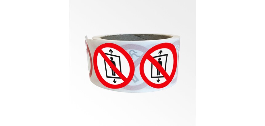 Rouleau de pictos - Ne pas utiliser l'ascenseur - 250 ex  - 25 mm