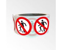 Rouleau de pictos - Interdiction de marcher - ISO 7010 - 250 ex  - 25 mm