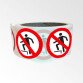 Rouleau de pictos - Interdiction de marcher - ISO 7010 - 250 ex  - 25 mm