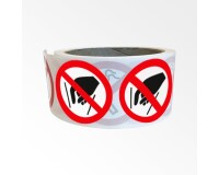 Rouleau de pictos Ne pas mettre les mains - ISO 7010 - 250 ex  - 25 mm