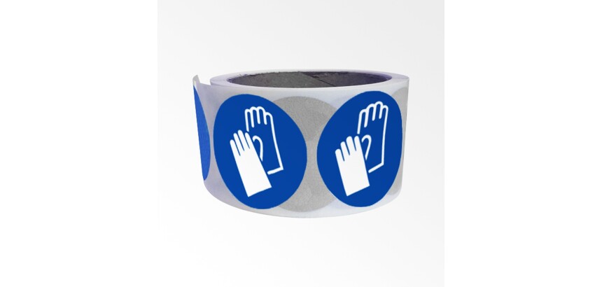 Rouleau de pictos - Gants de protection obligatoires - M009