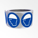 Rouleau de 250 pictos - Casque protection obligatoire - M014