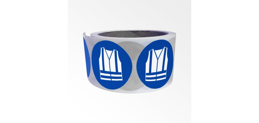 Rouleau de pictos - Gilet haute visibilité obligatoire - M015