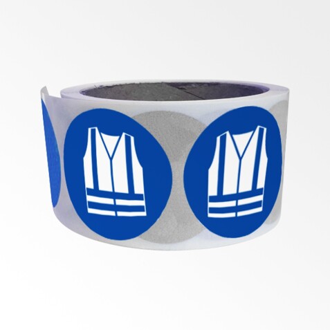 Rouleau de pictos - Gilet haute visibilité obligatoire - M015