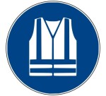 Rouleau de pictos - Gilet haute visibilité obligatoire - M015  - 25 mm